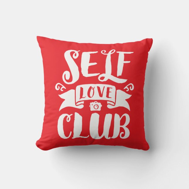 Self Love Club Custom Background Colour Cushion (Front)