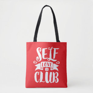Self Love Club Custom Background Colour Tote Bag