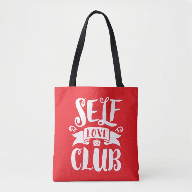 Self Love Club Custom Background Colour Tote Bag (Front)