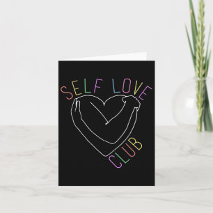 Self Love Club Mental Health Awareness Line Art Fo Card
