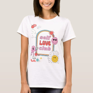 Self Love Club Retro Graphic T-Shirt Positive
