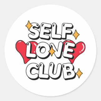 Self Love Club Round Sticker