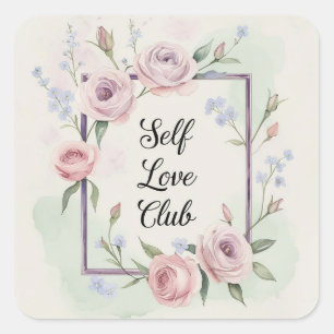 Self Love Club Square Sticker