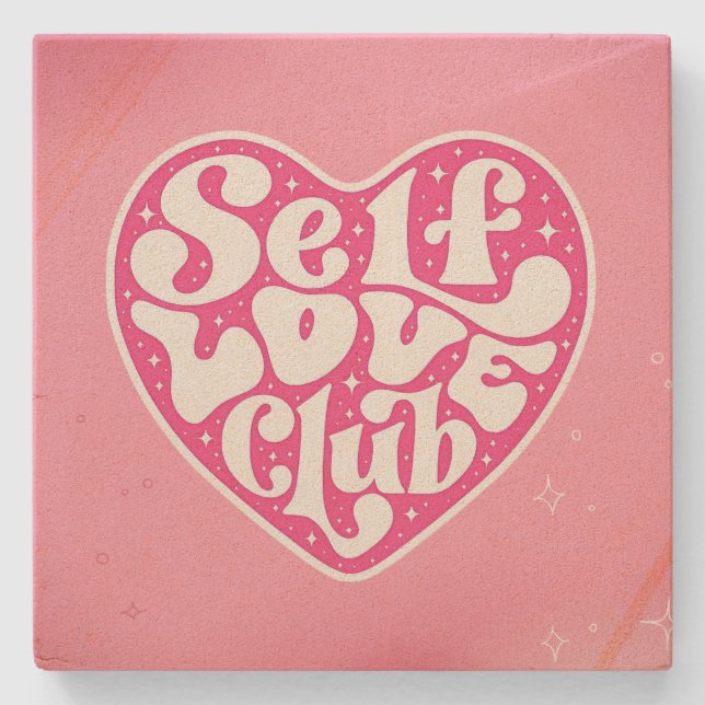 Self Love Club Stone Coaster (Front)