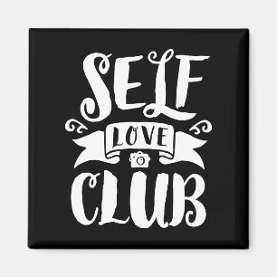 Self Love Club White Custom Background Color Magnet