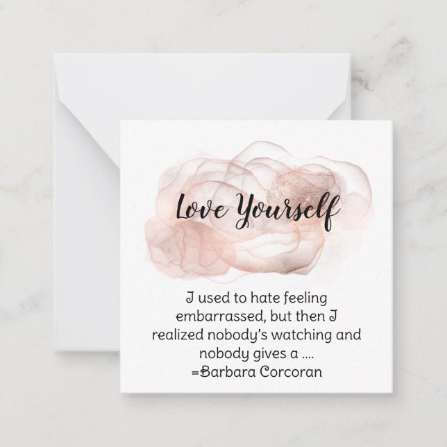 *~* Self Love CORCORAN AP62 Flat Note Card (Front)