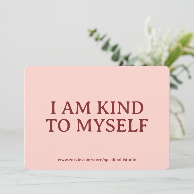 Self-Love, Encouragement, Personalized Gift Card (Standing Front)