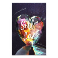 Self Love Galaxy Heart Inspirational Enlargement