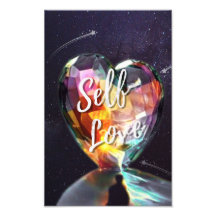 Self Love Galaxy Heart Inspirational Enlargement