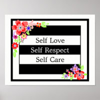 "Self Love" Gorgeous Floral Poster.