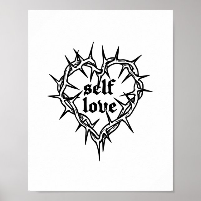 Self Love Heart Sticker  Poster (Front)