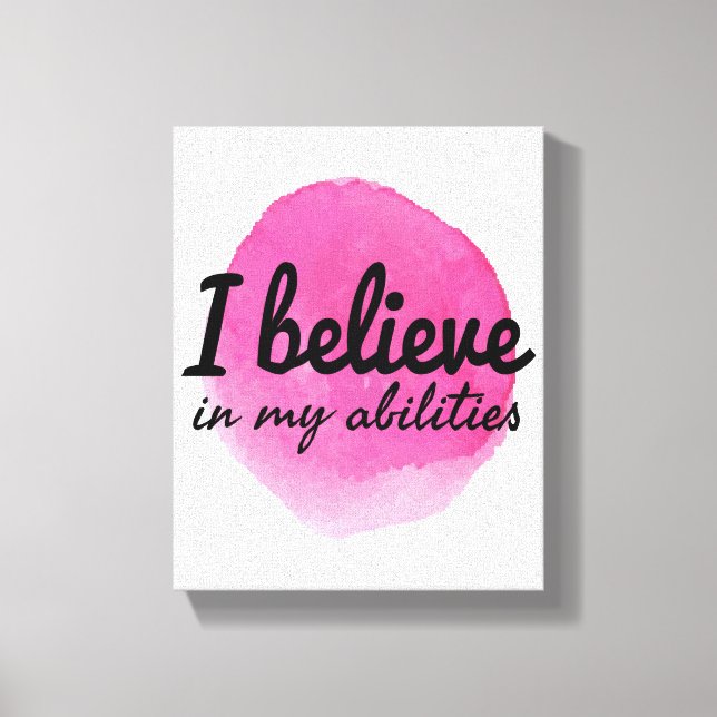 self love inspirational words for life acceptance canvas print (Front)