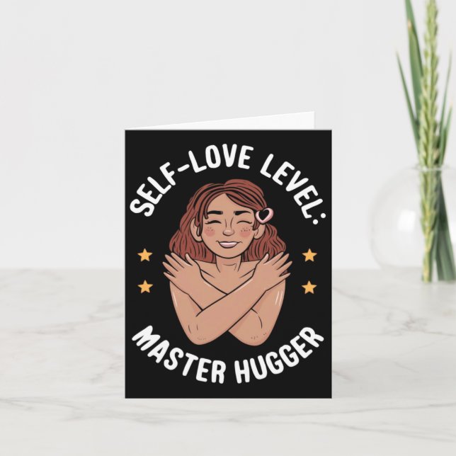 Self-love Level Master Hugger Sticker  Card (Front)