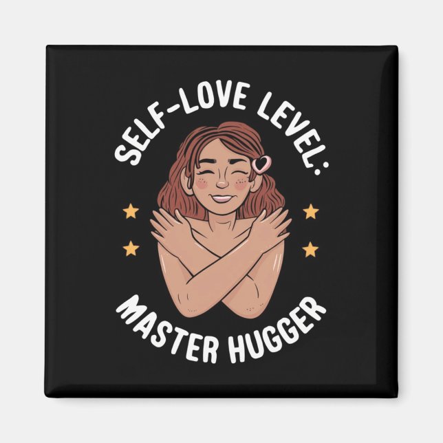 Self-love Level Master Hugger Sticker  Magnet (Front)