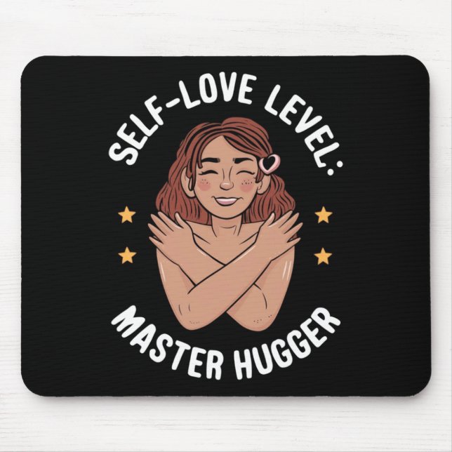 Self-love Level Master Hugger Sticker  Mouse Mat (Front)