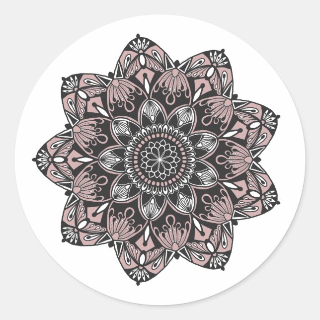 Self-love Mandala Classic Round Sticker (Front)