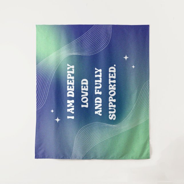 Self Love, Motivational, Inspirational Quote Tapestry (Front)