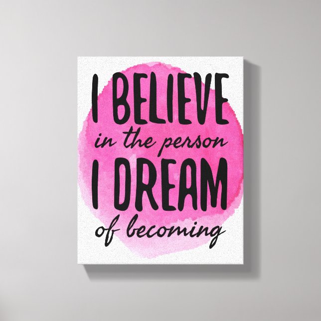 self love motivational words for self care canvas print (Front)