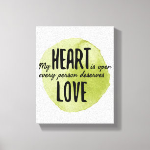 self love positive vibes for life acceptance canvas print