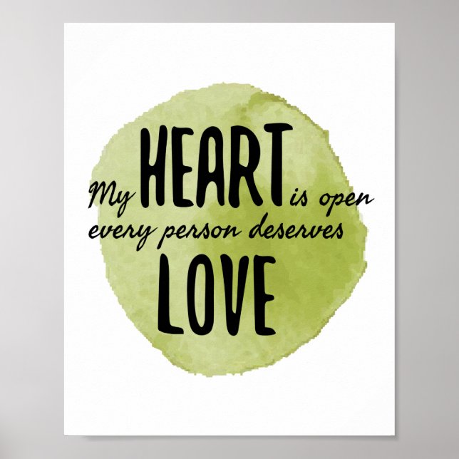 self love positive vibes for life acceptance poster (Front)