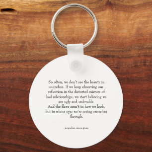 self-love quote  key ring
