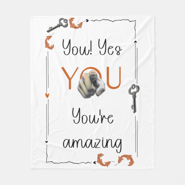Self Love Reminder Gift for Someone Special Fleece Blanket (Front)