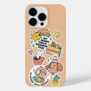 SELF LOVE STICKERS MY INNERCHILD DESERVE THIS iPhone 14 PRO MAX CASE