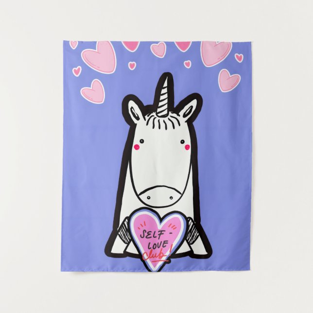 Self-Love Unicorn Tapestry (Front)