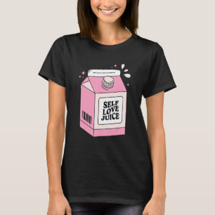 Self Love Valentine's Day Juice Retro Pink Cute T-Shirt