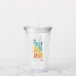 Self Made Man Funny LGBTQ Pride Month Acrylic Tumbler