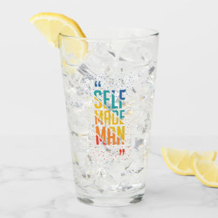 Self Made Man Funny LGBTQ Pride Month Glass