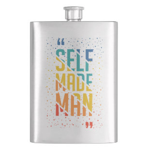 Self Made Man Funny LGBTQ Pride Month Hip Flask