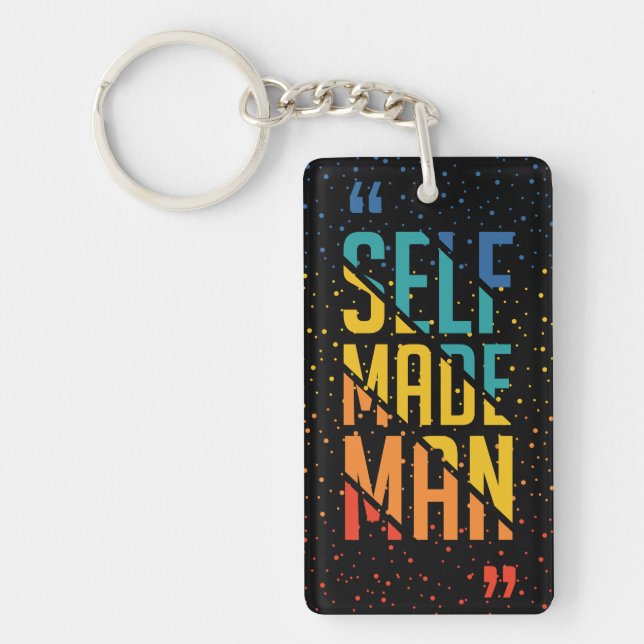 Self Made Man | Funny LGBTQ | Pride Month Keychain (Front)