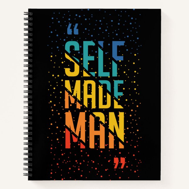 Self Made Man | Funny LGBTQ | Pride Month Notebook (Front)