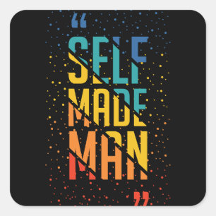 Self Made Man   Funny LGBTQ   Pride Month Square Sticker