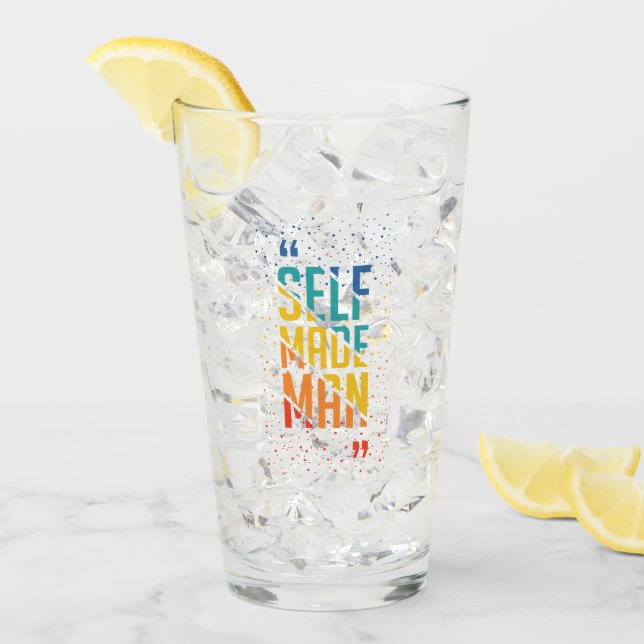 Self Made Man – LGBTQ+ Trans Pride Glass (Front Ice)