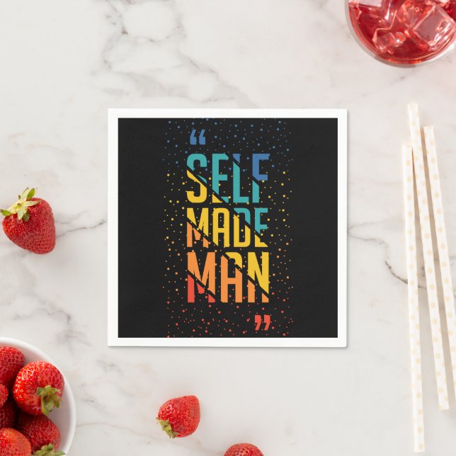 Self Made Man – LGBTQ+ Trans Pride Napkin (Insitu)