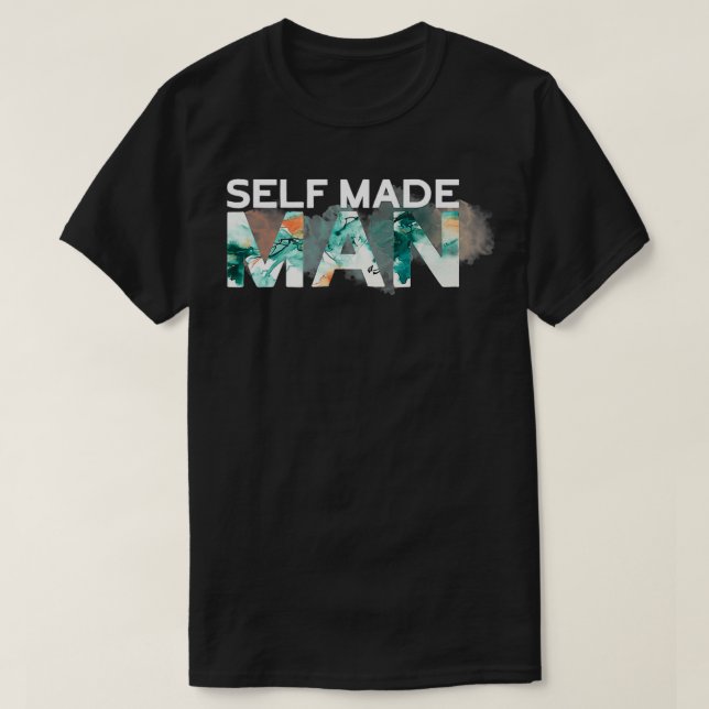 Self Made Man Transman LGBT Trans Pride Flag Gifts T-Shirt (Design Front)