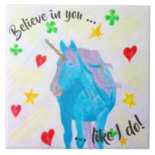 Self-Made Unicorn Inspirational Tile