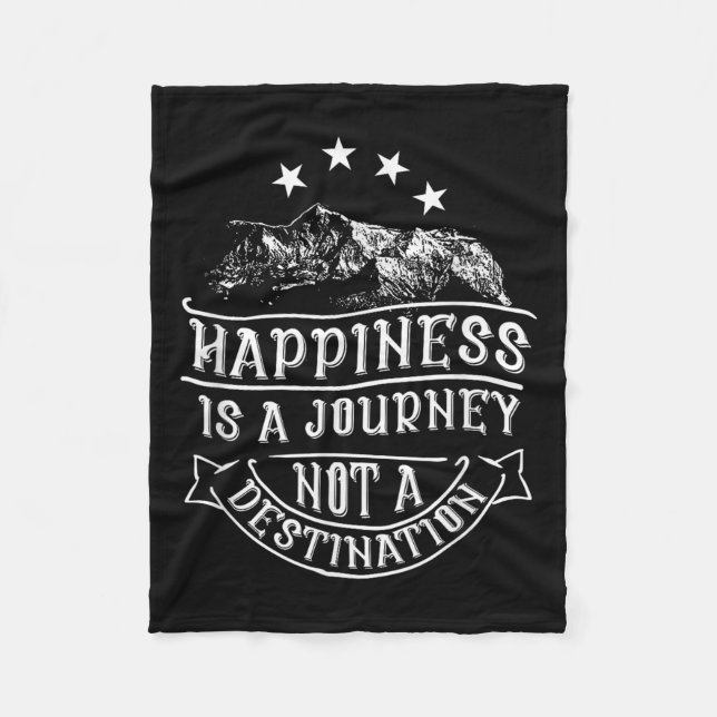 Self-motivation By Mr.y.t. Hapness Is A Journey, N Fleece Blanket (Front)
