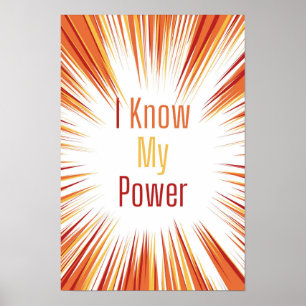 Self Motivational : I Know my Power: Poster