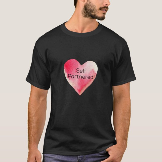 Self Partnered Single Hear T-Shirt (Front)