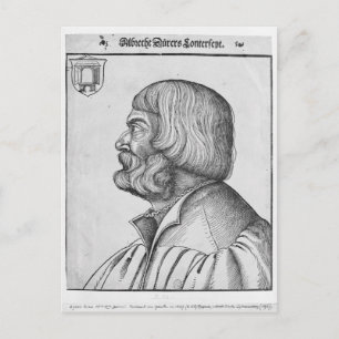 Self portrait, 1527 postcard