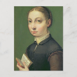Self portrait, 1554 postcard