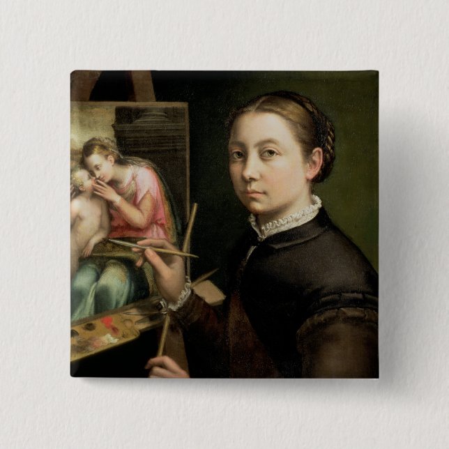 Self portrait, 1556 15 cm square badge (Front)