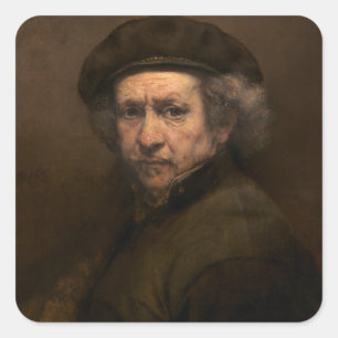Self-Portrait, 1659 (oil on canvas) Square Sticker
