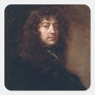 Self Portrait, 1665-70 (oil on canvas) Square Sticker