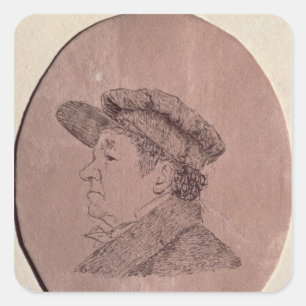 Self Portrait, 1824 Square Sticker
