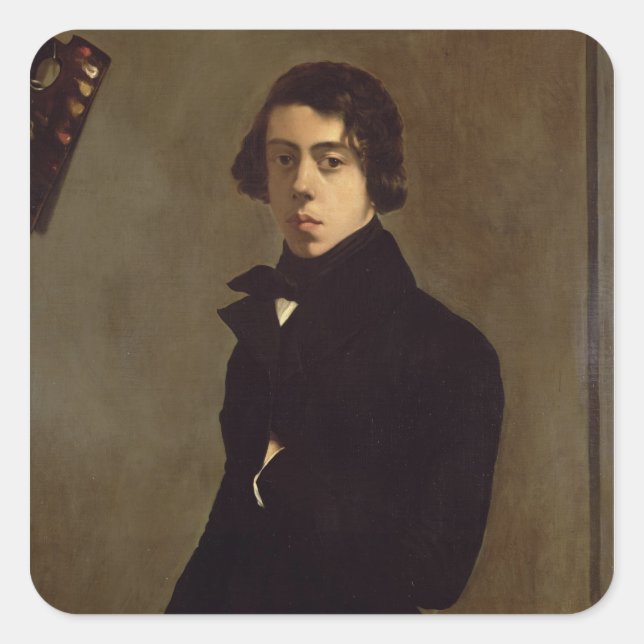 Self Portrait, 1835 Square Sticker (Front)