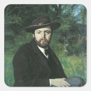 Self Portrait, 1871 Square Sticker